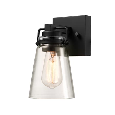 Globe Electric 10" Tall LED Outdoor Wall Sconce Matte Black