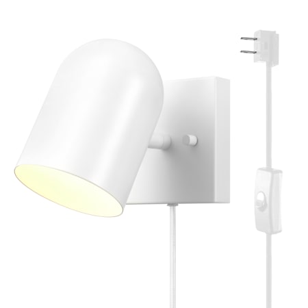 Globe Electric 6" Tall LED Wall Sconce Matte White