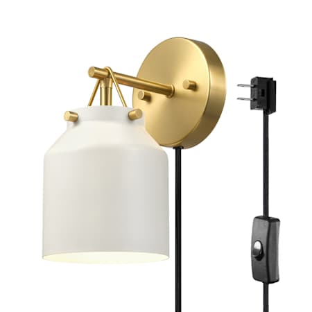 Globe Electric 10" Tall LED Wall Sconce Matte White