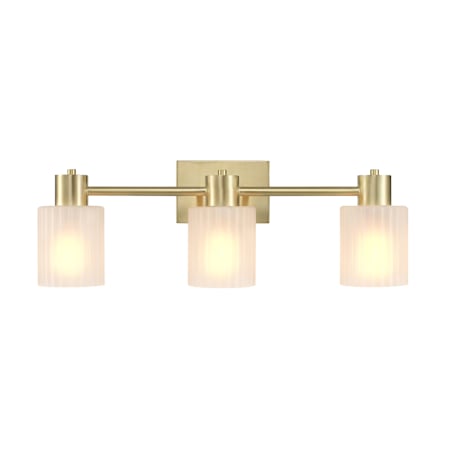 Globe Electric 3 Light 21" Wide Vanity Light Matte Brass