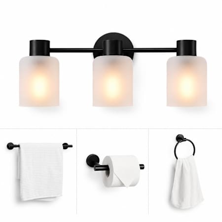 Globe Electric 3 Light 20" Wide Vanity Light Matte Black