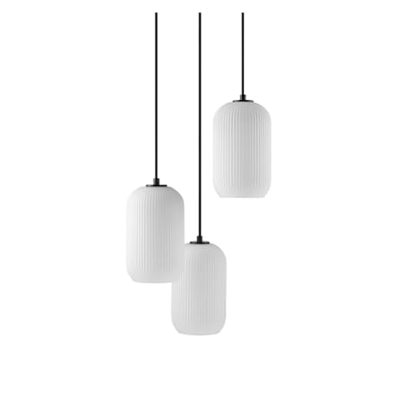Globe Electric 3 Light 12" Wide LED Multi Light Pendant Matte Black