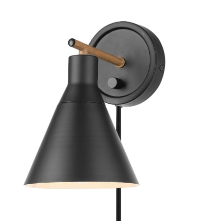 Globe Electric Tristan 10" Tall Hardwired or Plug-In Wall Sconce Matte Black