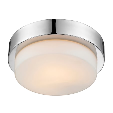 Golden Lighting 9" Wide Flush Mount Drum Ceiling Fixture Chrome