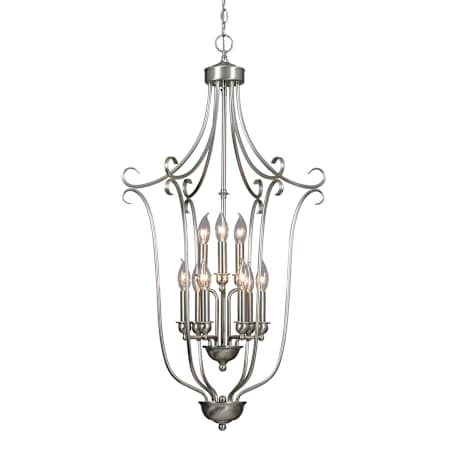 Golden Lighting Nine Light Foyer Pendant Pewter