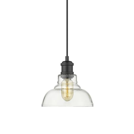 Golden Lighting Carver 8" Wide Mini Pendant Black
