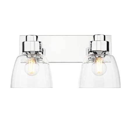 Golden Lighting Remy 2 Light 17" Wide Vanity Light Chrome