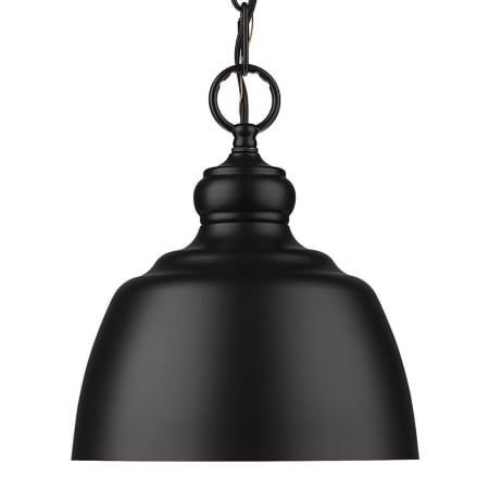 Golden Lighting Holmes 9" Wide Mini Pendant Matte Black