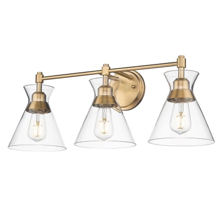 Golden Lighting Malta 3 Light 26" Wide Vanity Light Brushed Champagne Bronze