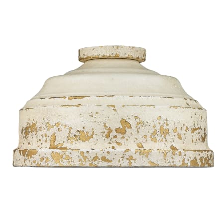 Golden Lighting Keating 3 Light 14" Wide Flush Mount Ceiling Fixture Antique Ivory