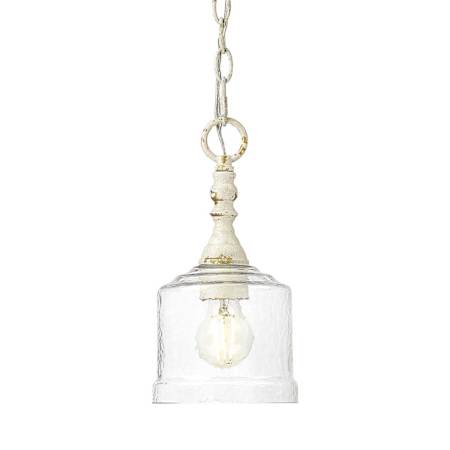 Golden Lighting Keating 6" Wide Mini Pendant Antique Black Iron