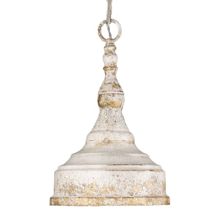 Golden Lighting Keating 9" Wide Mini Pendant Antique Ivory