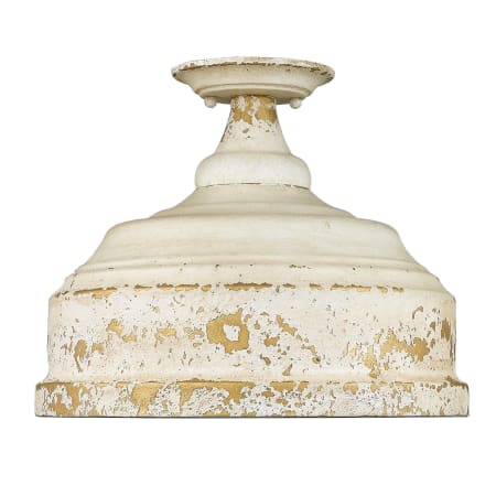 Golden Lighting Keating 3 Light 14" Wide Semi-Flush Ceiling Fixture Antique Ivory