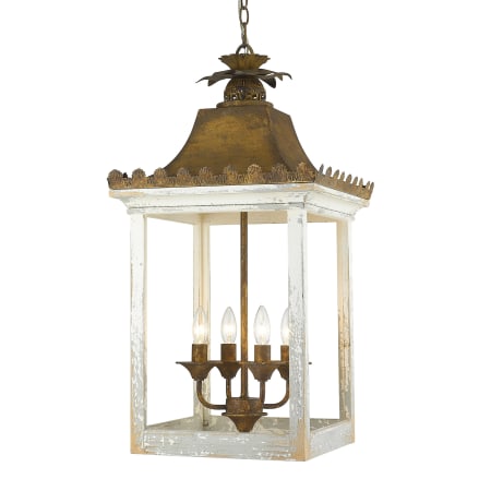 Golden Lighting Finley 4 Light 16" Wide Taper Candle Pendant Burnished Chestnut