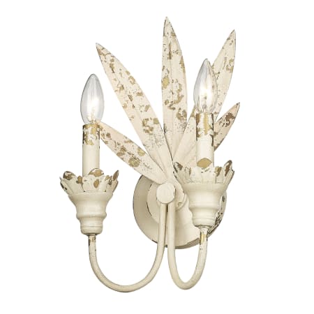 Golden Lighting Lillianne 2 Light 15" Tall Wall Sconce Antique Ivory