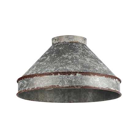 Golden Lighting Jasper 2 Light 14" Wide Semi-flush Ceiling Fixture Antique Black / Galvanized Steel