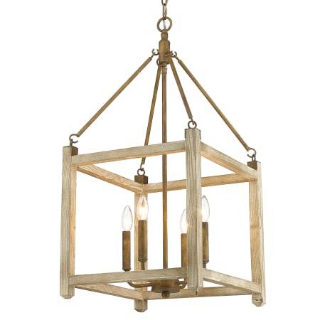 Golden Lighting Orville 4 Light 16" Wide Taper Candle Pendant Burnished Chestnut