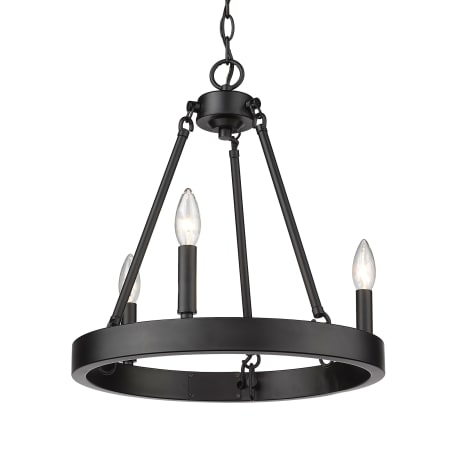 Golden Lighting Alastair 3 Light 16" Wide Taper Candle Chandelier Matte Black