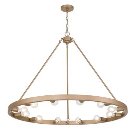 Golden Lighting Castile 12 Light 40" Wide Ring Chandelier French Gold
