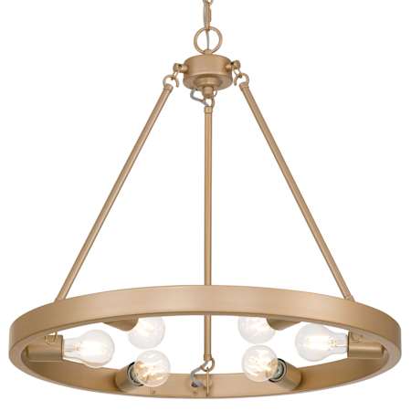 Golden Lighting Castile 6 Light 24" Wide Ring Outdoor Chandelier French Gold