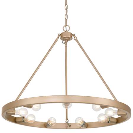 Golden Lighting Castile 9 Light 32" Wide Ring Outdoor Chandelier French Gold