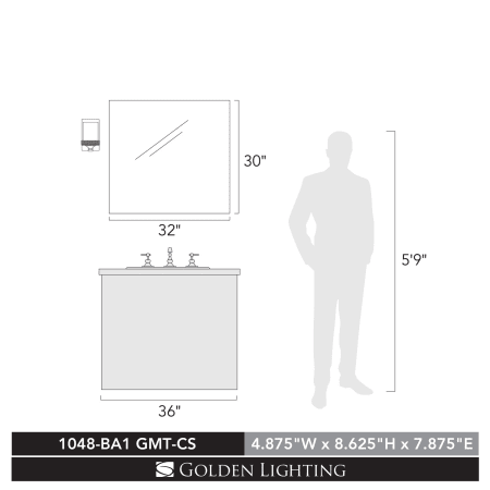 Golden Lighting-1048-BA1-CS-Scale Image