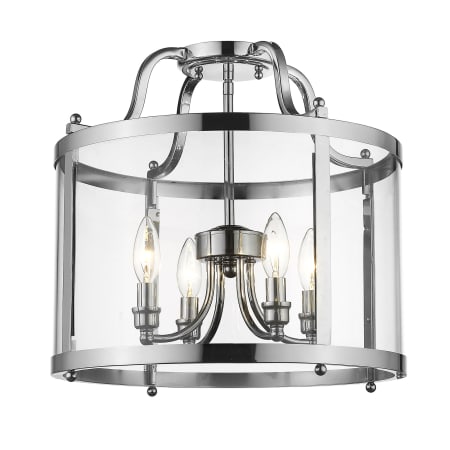 Golden Lighting Payton 4 Light 16" Wide Semi-Flush Ceiling Fixture Chrome