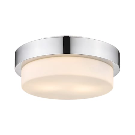Golden Lighting Multi-Family 2 Light 11" Wide Flush Mount Drum Ceiling Fixture Chrome