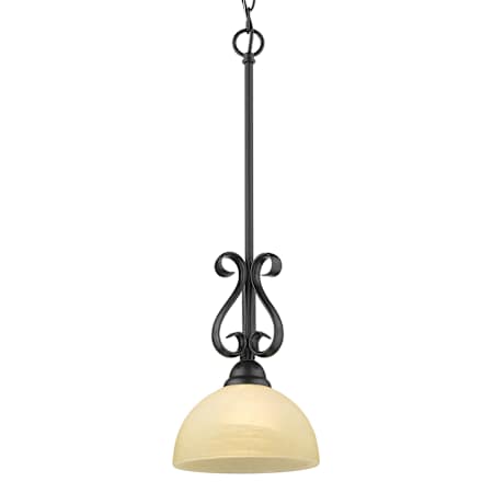 Golden Lighting Riverton 8" Wide Mini Pendant Black