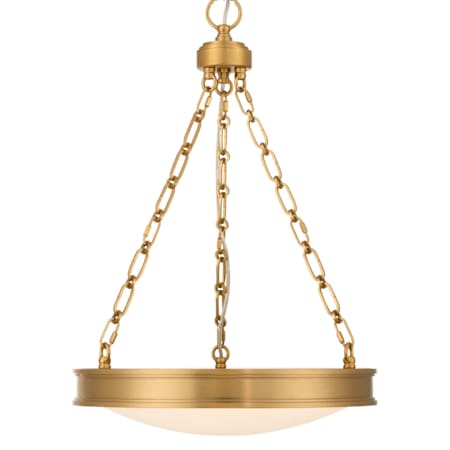 Golden Lighting Cameron 17" Wide LED Outdoor Pendant Brushed Champagne Brass / Etched Glass
