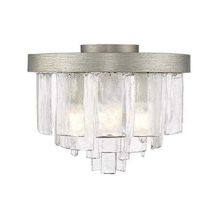 Golden Lighting Ciara 3 Light 13" Wide Flush Mount Ceiling Fixture Peruvian Silver