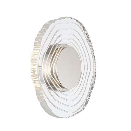 Golden Lighting Luminwood 12" Tall Wall Sconce Polished Nickel