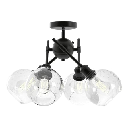Golden Lighting Axel 4 Light 24" Wide Semi-Flush Ceiling Fixture Matte Black / Seedy