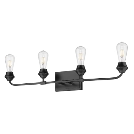 Golden Lighting Ormond 4 Light 32" Wide Bathroom Vanity Light Matte Black