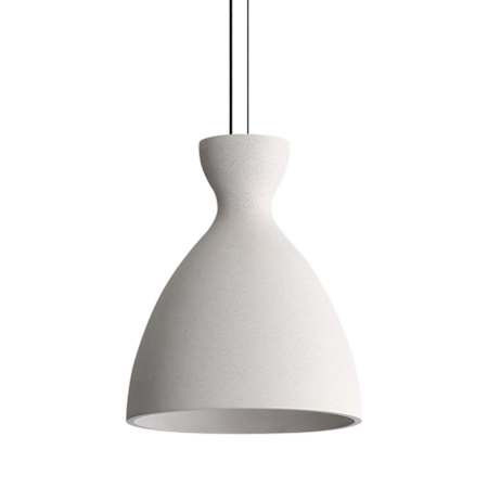 Golden Lighting Aethera 10" Wide Mini Pendant White Sandstone Cement