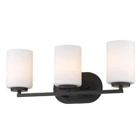 Golden Lighting Manhattan 3 Light 20" Wide Bathroom Vanity Light Matte Black