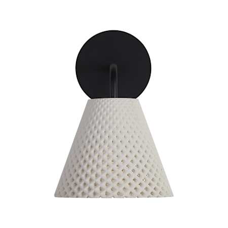 Golden Lighting Clarus 7" Tall Outdoor Wall Sconce White Sandstone Cement