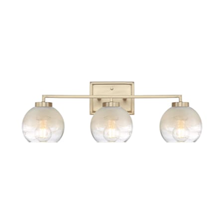 Golden Lighting Elliott 3 Light 25" Wide Vanity Light Brushed Champagne Bronze / Alabaster Glass