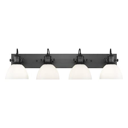 Golden Lighting Hines 4 Light 7" Wide Vanity Light Matte Black