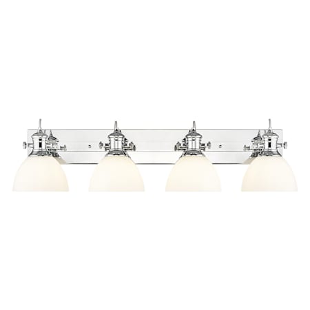 Golden Lighting Hines 4 Light 7" Wide Vanity Light Chrome