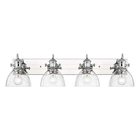 Golden Lighting Hines 4 Light 7" Wide Vanity Light Chrome