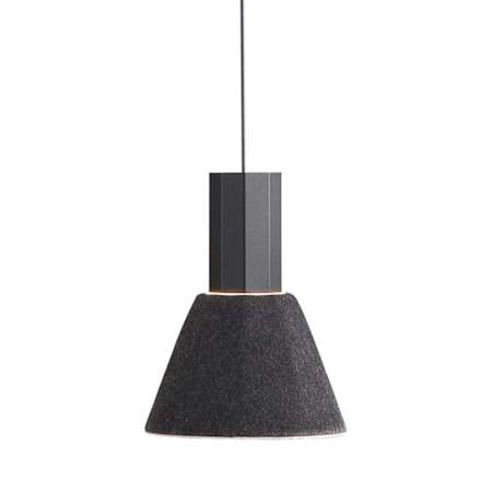 Golden Lighting Faroe 8" Wide Mini Pendant Flecked Black / Grey