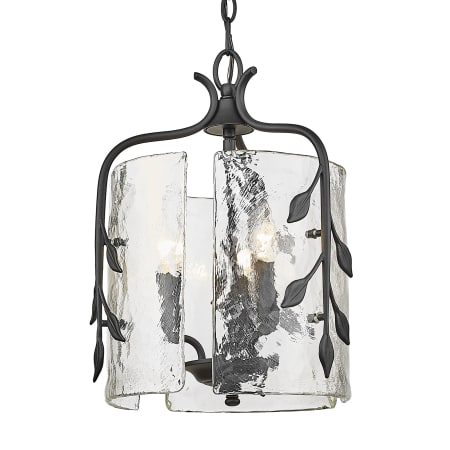 Golden Lighting Calla 3 Light 13" Wide Pendant Natural Black