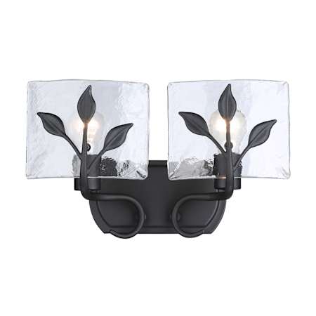 Golden Lighting Calla 2 Light 2" Wide Vanity Light Natural Black