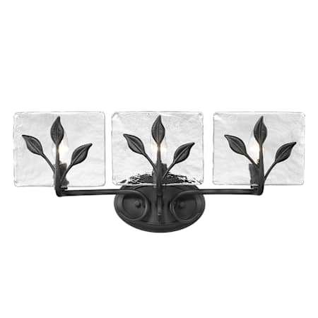 Golden Lighting Calla 3 Light 2" Wide Vanity Light Natural Black