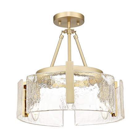 Golden Lighting Aenon 3 Light 17" Wide Semi-flush Ceiling Fixture Brushed Champagne Bronze