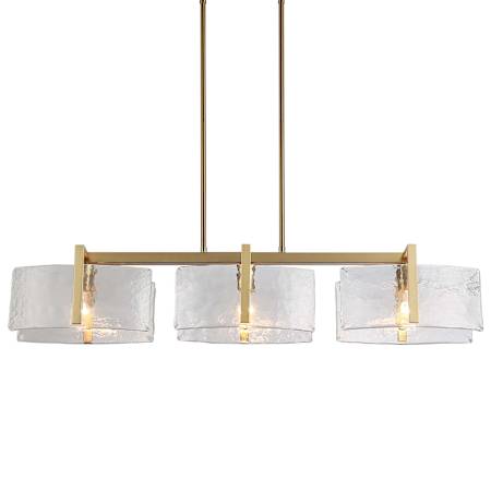 Golden Lighting Aenon 3 Light 41" Wide Linear Pendant Brushed Champagne Bronze
