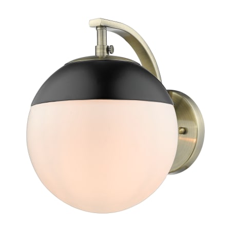 Golden Lighting Dixon Single Light 10" Tall Bathroom Sconce Aged Brass