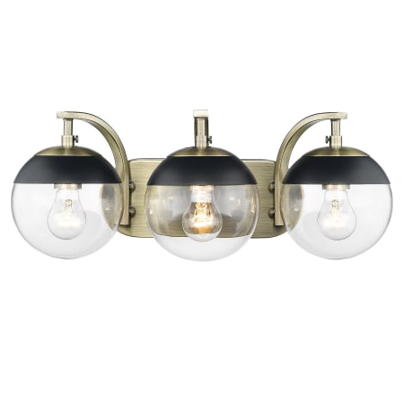 Golden Lighting Dixon 3 Light 21" Wide Bathroom Vanity Light Aged Brass
