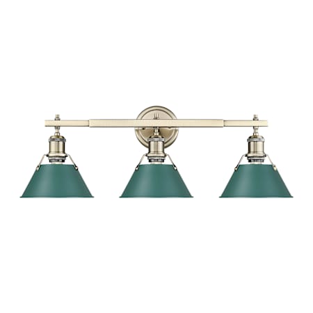 Aged Brass / Pine Green Shades